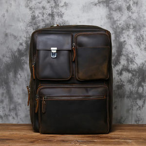 Bolso Vintage de Cuero para Hombre, Maletín de Viaje con Ruedas, Maletines de Negocios - Product Image 2