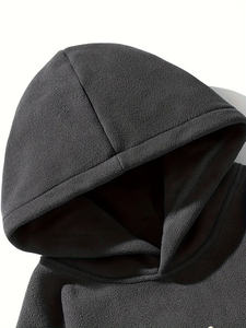 Vente en gros, sweat à capuche en molleton épais, coton surdimensionné pour hommes, sweat à capuche en polaire personnalisé, pull, vêtements décontractés, coton mélangé - Product Image 2