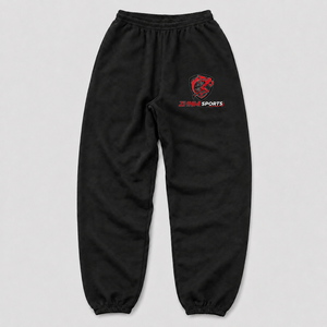 Men's <b>Black</b> Nylon/Cotton Fleece Track <b>Pants</b> Elastic Waist Drawstring Jogger Trousers Casual Sports Wear OEM Service - Product Image 3