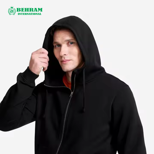 Custom Unisex Polyester/Cotton Fleece/French Terry <b>Zip</b>-<b>Up</b> <b>Hoodies</b> with Breathable & Quick Dry Features High Quality for Winter - Product Image 4