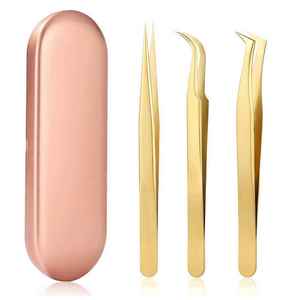 Pinzas de extensión de pestañas de grado profesional para mejores resultados Pinzas de pestañas no corrosivas para un fácil mantenimiento - Product Image 1