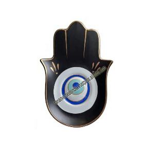 Gran oferta, soporte para quemador de incienso de cerámica, recogedor de cenizas de incienso de mano Hamsa para decoración espiritual, decoración de habitación - Product Image 1