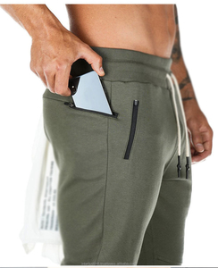Men's Lightweight High Waist Ripped Canvas Jogging Sweatpants-Casual Training Fitness <b>Trousers</b> - Product Image 5