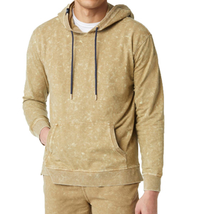 Sudadera con capucha lavada Vintage para hombre Nueva ropa de calle lavada con ácido sin mezcla de algodón de costilla inferior para invierno - Product Image 1