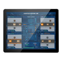Écran tactile AIoT capacitif projeté, moniteur tactile à cadre ouvert, montage en panneau, étanche IP65 pour borne interactive et terminal bancaire