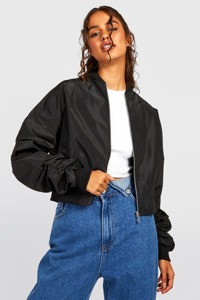 La última chaqueta Bomber de satén de invierno transpirable de alta calidad para mujer, diseño informal, estilo de punto, teñido liso, impermeable a prueba de viento - Product Image 5