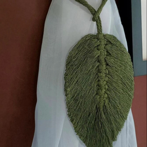 Handwoven Boho <b>Curtain</b> Tieback Cotton <b>Curtain</b> Hold Back - Product Image 1