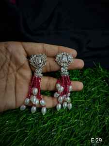 CONJUNTO DE PENDIENTES ESTILO CLÁSICO DE DIAMANTE AMERICANO PARA BODAS CONJUNTO DE PENDIENTES ESTILO CLÁSICO DE MODA PARA MUJER Y NIÑA - Product Image 6