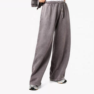 Jogging taille haute avec fermeture éclair, survêtement oversize délavé à l'acide pour femmes, nouveau style, ensemble 2 pièces pour femmes, survêtement délavé à l'acide - Product Image 6