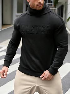 Mens regular sleeves <b>gym</b> <b>hoodie</b> fitted fitness wear for intense workout bodybuilding sessions - Product Image 6