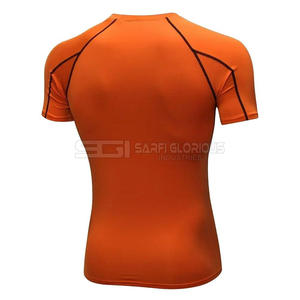 Logo personnalisé couleur respirant 100% coton de haute qualité à manches courtes t-shirts broderie logo jersey tricoté-grande taille solide gym - Product Image 2