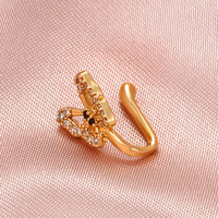 Cincin Hidung Palsu untuk Wanita, Perhiasan/Cincin Hidung, Klip Hidung Wajah Kupu-kupu Berlian, Cincin Manset Hidung Palsu, Cincin Desainer Baru