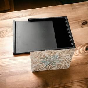 Luxury Walnut Tissue Box | <b>Wooden</b> Paper Holder for Bathroom & Living Room | Modern <b>Desktop</b> Storage Case | Home Decor Organiser - Product Image 2