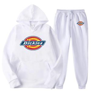 ชุดเซ็ตแฟชั่นหรูหราสำหรับผู้ชายและผู้หญิง สไตล์ลำลอง สำหรับฤดูใบไม้ร่วงและฤดูหนาว เสื้อฮู้ดมีซิปผ้าฟลีซ กระเป๋าปักลาย พร้อมกางเกงขายาว ปักลาย 3 มิติ - Product Image 2