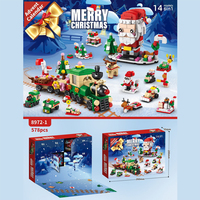 Calendrier de l'Avent 6-en-1 : Mini Briques Modèles, Calendrier de Compte à Rebours de Noël, Boîte Mystère, Ensemble de Blocs de Construction, Cadeaux et Petits Articles pour le Chaussette de Noël