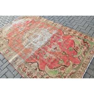 Alfombra Persa Vintage Grande de 5.3x8.5 pies, Color Rojo Marrón, de Lana - Product Image 4