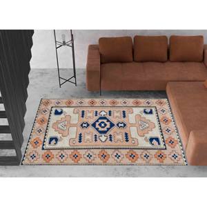 Navy Blue Printed Rug - Modern, Anti-Slip, Pet Friendly, Dining Room,Nonwoven Thin Rug - Product Image 3