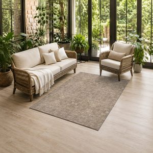 Tapis RUGS DEPOT LXDP-0603 en gros, couleur terre cuite dorée, style oriental traditionnel, imprimé numériquement, lavable en machine, en chenille, antidérapant - Product Image 6
