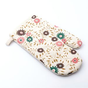 Beau design imprimé à pois Fabricant de gants de four en coton de conception personnalisée de haute qualité en Inde - Product Image 3