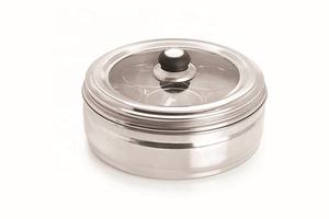 กระป๋องเครื่องเทศสแตนเลสพร้อมฝาอะคริลิก กล่องเครื่องเทศทรงกลมอเนกประสงค์ เป็นมิตรกับสิ่งแวดล้อม สำหรับใช้ในบ้านและร้านอาหาร - Product Image 2