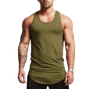Débardeur d'été en tricot respirant pour hommes en coton solide personnalisé Fitness Casual Sport Top - Product Image 2