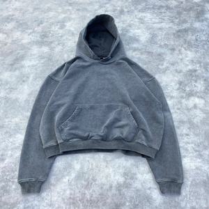 2024 luxe surdimensionné poids lourd lavage à l'acide sweat à capuche basique coton hommes sweats à capuche impression lourde sweats à capuche hauts - Product Image 5