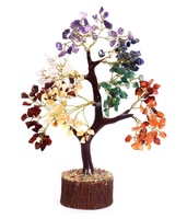 Cristal 7 Chakra Árbol de piedras preciosas Artesanía de cristal Piedras naturales Feng Shui Meditación semipreciosa Bonsai Dinero Árbol de Navidad de la suerte