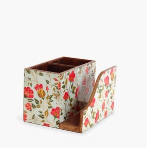 Cubiertos de madera con diseño floral, tenedor decorativo, cuchara y cuchillos, soporte de almacenamiento de utensilios de cocina y carrito de utensilios a bajo precio - Product Image 6