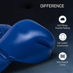 Guantes de Boxeo de Cuero Genuino con Logotipo Personalizado, Guantes de Boxeo Juveniles, Guantes de Boxeo de Dedos Completos - Product Image 3