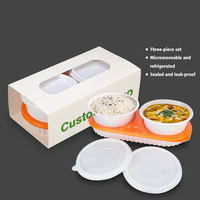 Boîte à lunch jetable en plastique avec couvercle, épaissie et étanche, pour la préparation des repas et la restauration rapide