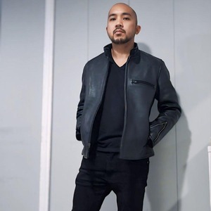 Mens Vintage <b>Cafe</b> <b>Racer</b> <b>Leather</b> <b>Jacket</b> Slim Fit Genuine Goatskin Black Biker Coat Durable Retro Motorcycle Outerwear - Product Image 2