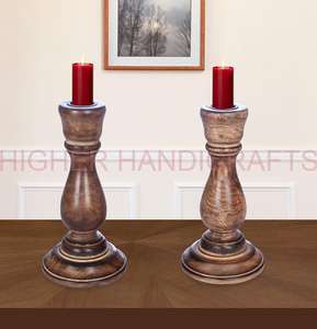 Bougeoirs de table en bois les plus vendus pour la décoration intérieure Festivals religieux pour chandelier de piliers debout de Noël - Product Image 6