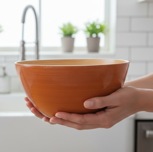 Ensaladera impresionante superventas de alta calidad mayorista, cuenco de bambú hilado hecho a mano para hacer ensaladas, frutero - Product Image 1