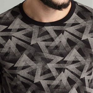 100% algodón, camiseta para hombre, ajuste holgado, camiseta impresa de secado rápido para hombre, camiseta de sublimación de talla grande personalizada para hombre, camiseta de sublimación - Product Image 5