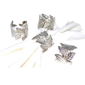 Gold Leaf Shape Napkin Ring Attractive Design <b>Tissue</b> Holder Accessory for Home and <b>Wedding</b> Dining Table - Product Image 2