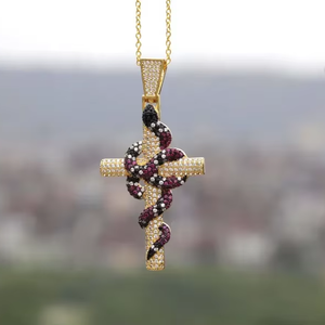 Fully Icedown VVS Moissanite Diamond <b>snake</b> pendant Hip Hop Style Party D color Luxury gold plated Pendant Fine <b>jewelry</b> - Product Image 6