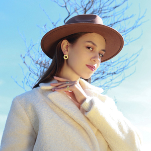 Dainty รอบรูปร่างเพทายหินพื้นผิวต่างหูสตั๊ดตุรกีขายส่ง925เครื่องประดับเงิน - Product Image 4