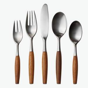Lujoso juego de cubiertos de cuatro piezas, vajilla de cerámica y acero inoxidable con mango largo para ocasiones de alta gama - Product Image 2