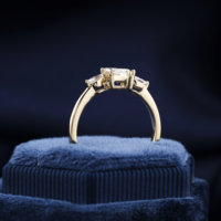 Bague de mariage classique en or blanc de haute qualité 1,0 carat, coupe marquise, trilogie trois pierres, diamant de laboratoire, cadeau de fiançailles