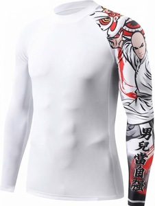 <b>Mens</b> Long Sleeve Sun protection Rash Guard UPF50 Surfing Rash Guard Personalized <b>Compression</b> <b>Shirt</b> <b>for</b> Outdoor - Product Image 3