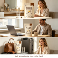 SYC BIO Café au beurre Protéine bien-être 10g Collagène 20 portions Poudre pour adultes Marque privée OEM ODM Prix usine Vente en gros