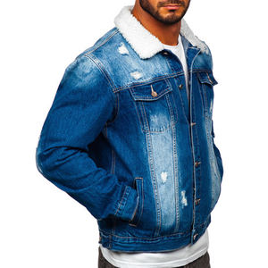 Blouson aviateur personnalisé en coton de couleur unie vintage à col Sherpa pour hommes vestes, vestes pour hommes, veste pour homme vestes en jean - Product Image 5