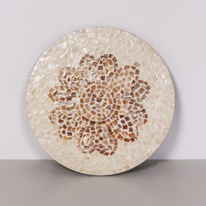 เสื่อปูรองจานหอยมุกแบบใหม่ประดับเปลือกหอยสำหรับงานแต่งงานทำด้วยมือจากเวียดนามขายส่ง - Product Image 1