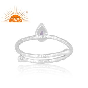 แหวนพลอยอเมทิสต์สีชมพูธรรมชาติสีเงินสเตอร์ลิง925ขายดีล่าสุดเครื่องประดับที่กำหนดเองสำหรับผู้หญิงของขวัญสำหรับผู้หญิงสำหรับเธอ - Product Image 2