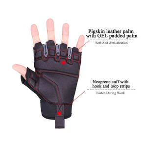 Gants de cross-training en cuir pour hommes avec support de poignet pour les sports d'hiver et le cyclisme - Product Image 6