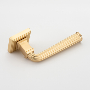 Manija <span class=keywords><strong>de</strong></span> <span class=keywords><strong>Puerta</strong></span> Art Deco con Diseño Escalonado y Roseta Cuadrada <span class=keywords><strong>de</strong></span> Aleación <span class=keywords><strong>de</strong></span> Zinc, Herraje Interior para Dormitorio, Baño, Oficina, Hotel y Hogar - Product Image 5