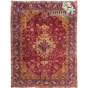 Alfombra persa Mashad única de su tipo, 9'2 x 6'5 - Product Image 1