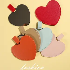 Bag Mirror Heart Shape Folding Makeup Pocket Mirror For Travel
