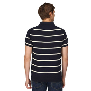 Polo negro de rayas con estampado personalizado para hombre más vendido, Polo personalizado para hombre a la venta, camisetas polo personalizadas para hombre, ropa de golf a la venta - Product Image 2