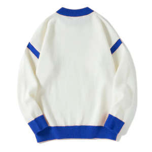 Pull en maille pour homme, fabrication OEM, vente en gros personnalisée, automne, 100% coton, pull de Noël respirant, logo frontal - Product Image 4